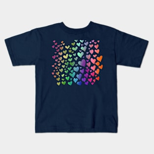 Love Is Love Rainbow Heart Cascade Kids T-Shirt